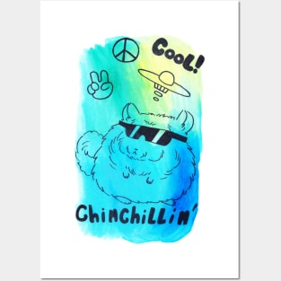 Cool Watercolor Chinchilla Posters and Art